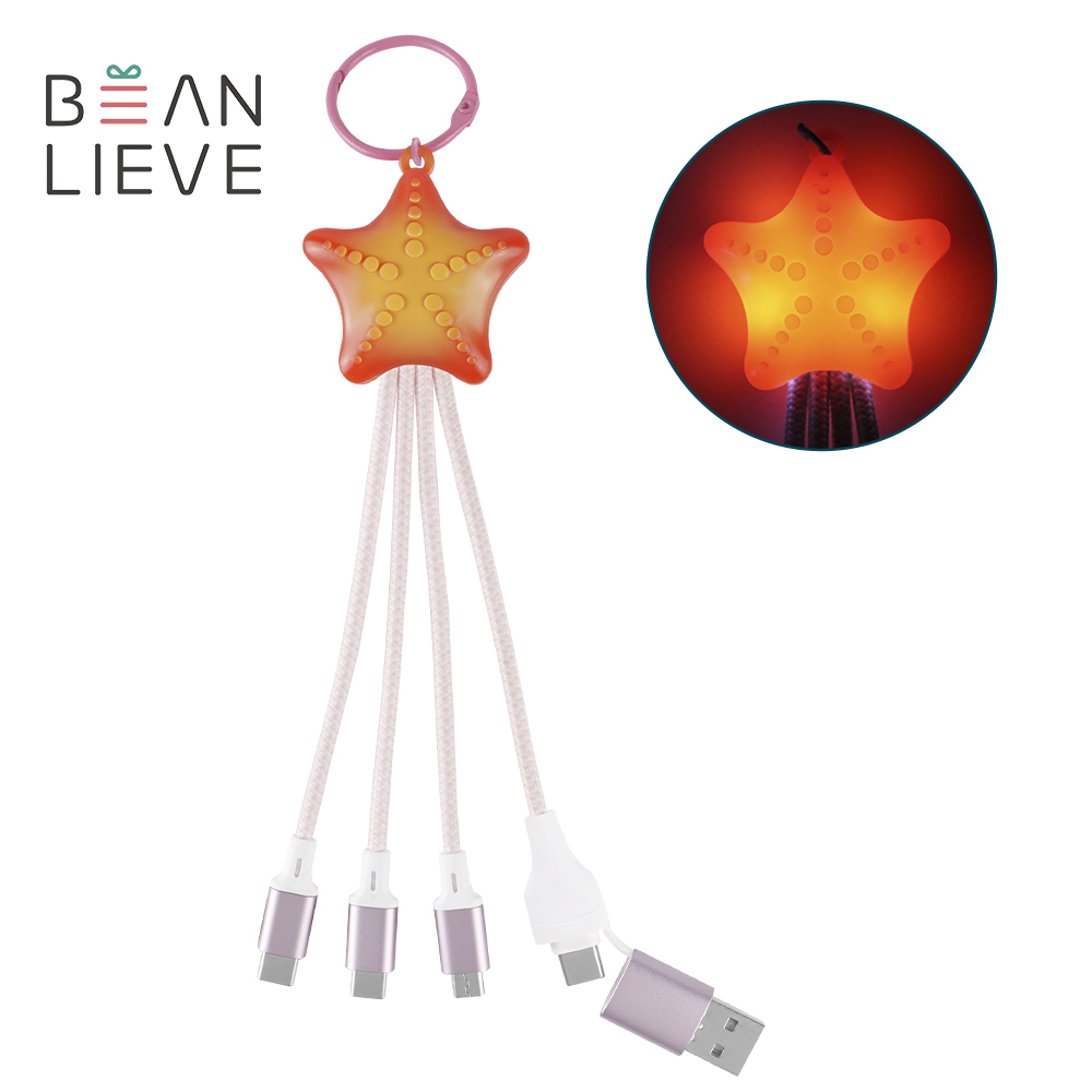 Starfish Led que brilla intensamente Cable de carga