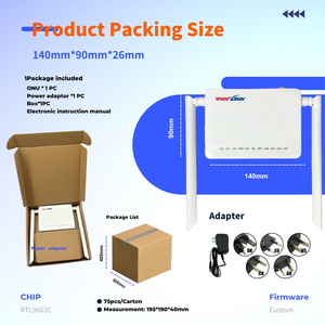 Bộ định tuyến wifi onu 1ge + 3fe + wifi4 + VoIP TCP GPRS xpon Mạng Cáp Quang ăng ten tăng cao - Product Image 5