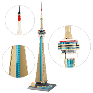 Новая Классическая городская архитектура Wange 4215 CN Tower-Toronto модельный блок игрушечный Канада ориентир набор моделей здания ABS пластиковый замок - Product Image 5