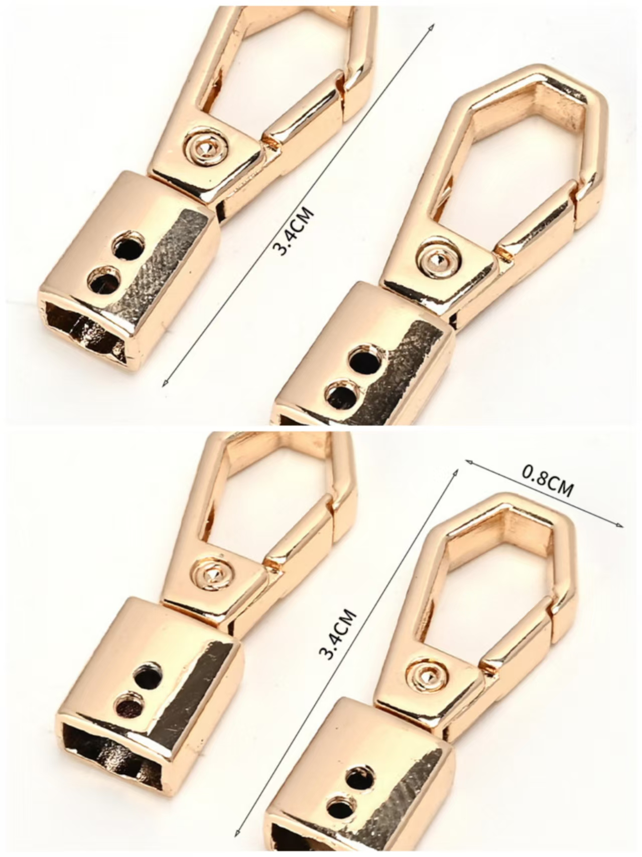 2 - règle carrée barre - or clair