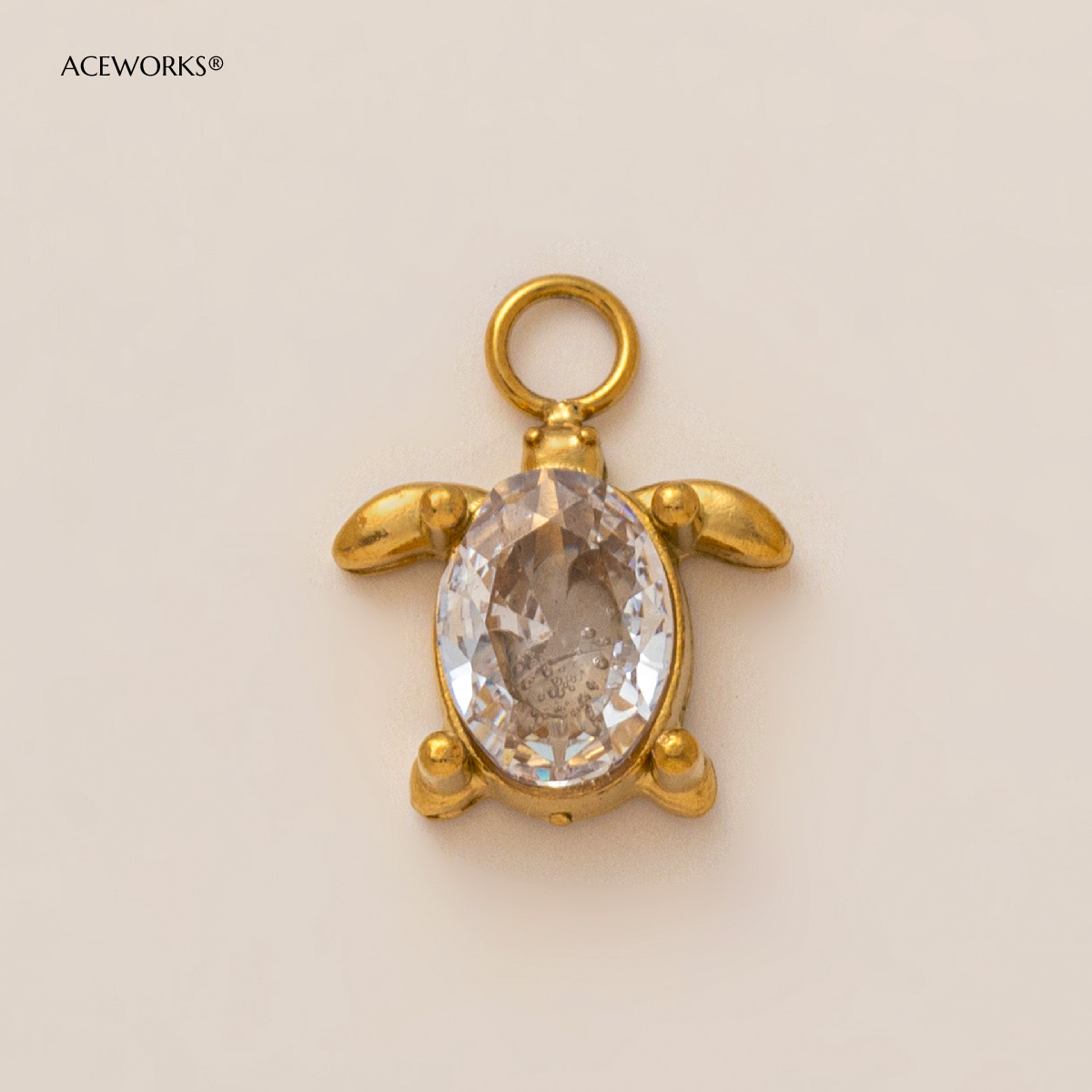 Pendentif tortue en cristal