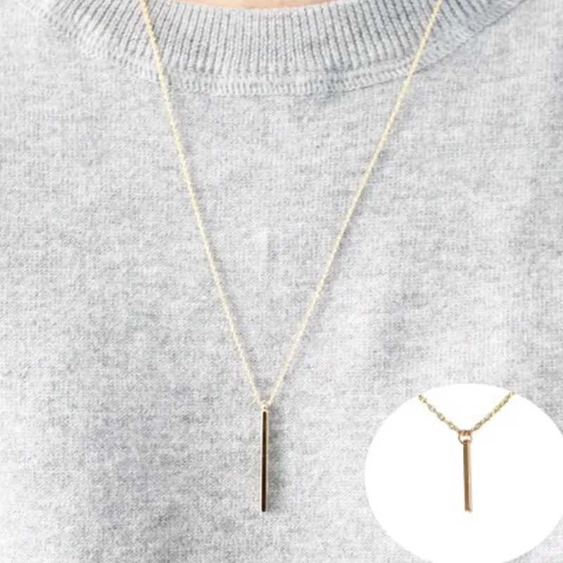 Petites chaînes à pendentif élégantes, vente en gros, pas cher, collier Simple pour femmes