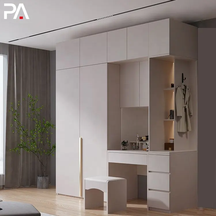 PA Guangdong new model modern bedroom set with 2 door wardrobe almari furniture