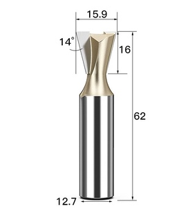 Slotting <strong>Cutter</strong> Tenon <strong>Cutter</strong> with 12mm and 1/2&quot; Round Shank Dovetail Router Bits Which Easily Make Closet Delividers - Product Image 2