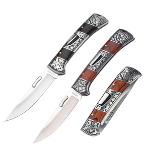 Chất lượng cao xách tay gấp dao 7cr17mov gỗ xử lý tùy chỉnh Survival Columbia Pocket Knife - Product Image 1