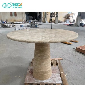 Hzx độc đáo Vòng thiết kế phong cách cổ điển nodic đồ nội thất nhà Vòng đá tự nhiên travertine bên bảng travertine bàn ăn - Product Image 1