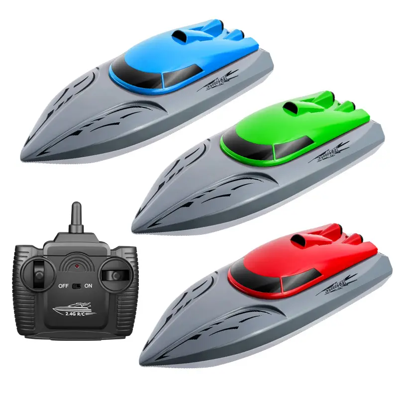 Barco de control remoto de 2,4G, actualización de yate de alta velocidad, barco de competición para niños, juguetes de agua de verano
