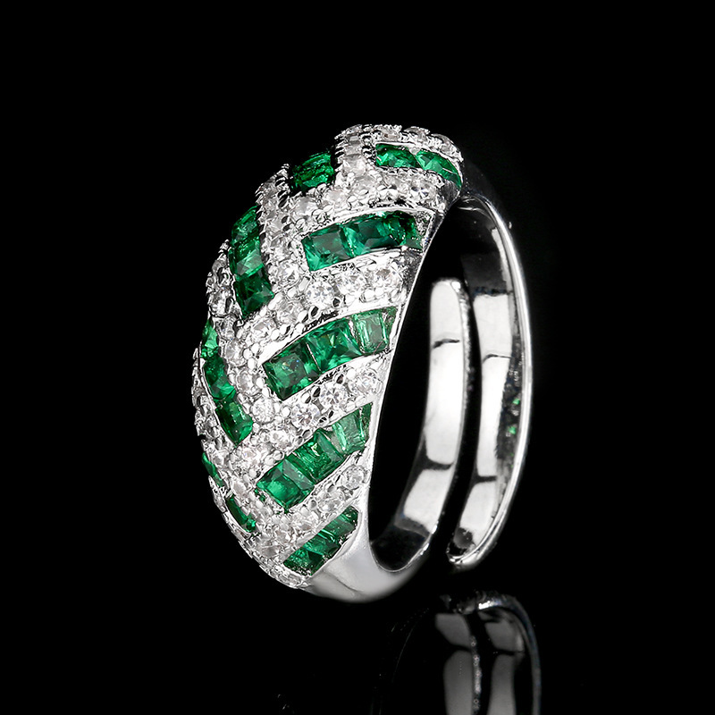Bague Nano verte, taille ajustable