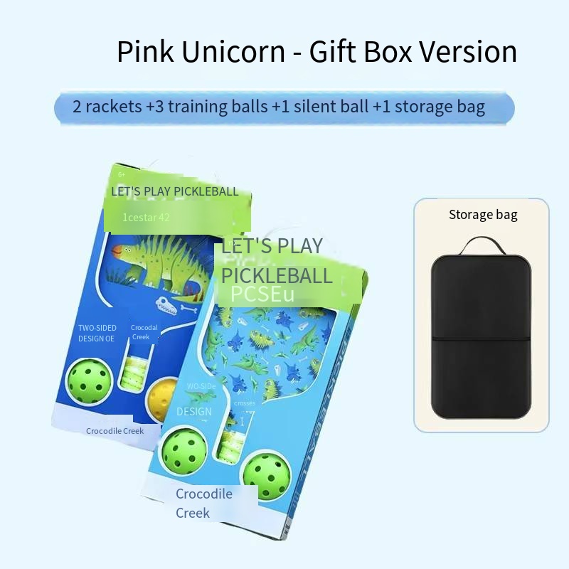 Blue set-2 rackets-3 training balls-1 silent ball-1 storage bag