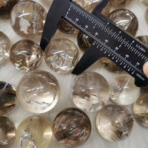 天然石スモーキークォーツクリスタルレインボースフィアクリスタルスフィア - Product Image 5