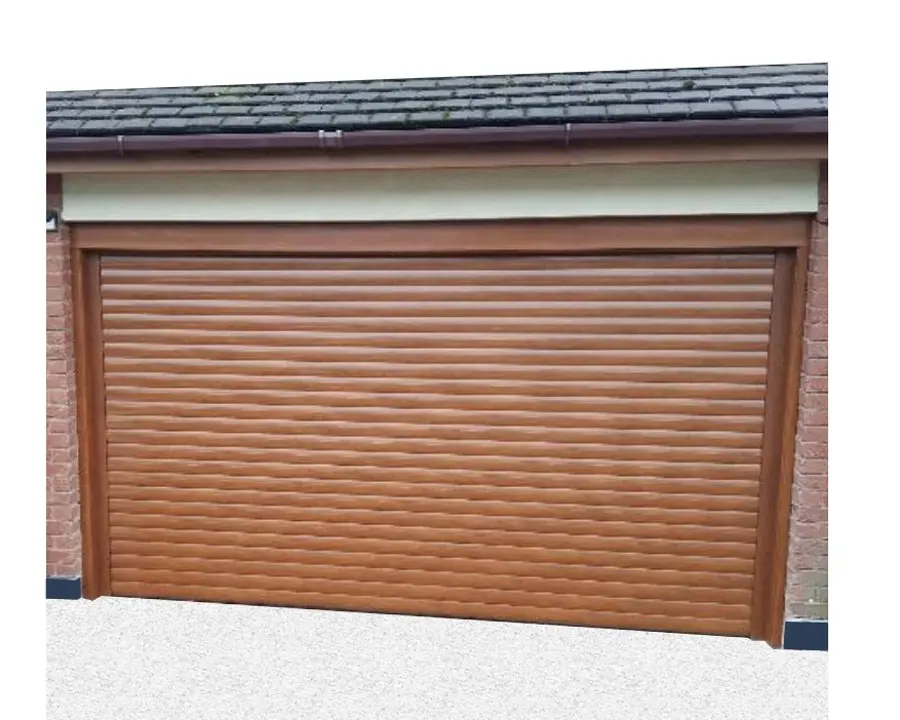 2022 nuove porte di alluminio elettriche di legno delle persiane del rullo 9x8 House isolato automatico leggero che rotola sulla porta del Garage 16X8