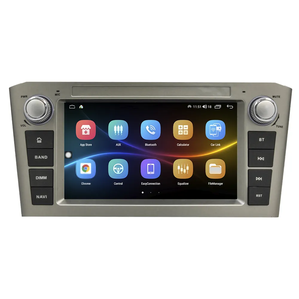 Radio con GPS para coche, reproductor Multimedia con Android, 2 Din, DVD, navegador, Carplay, para Toyota AVENSIS