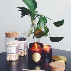 Wholesale Colored Custom Logo Matchsticks Promotional Jar <strong>Match</strong> in Glass Bottle White <strong>Matches</strong> - Product Image 1