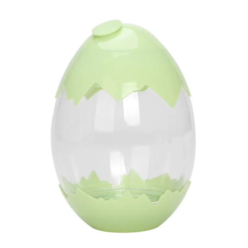 Bottiglia amichevole trasparente di forma dell'uovo del contenitore del barattolo di Eco della caramella della tazza di plastica della torta del fornitore della cina