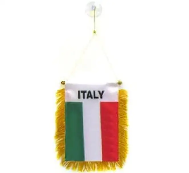 Hochwertiges individualisiertes italienisches Mini-Banner 6'' x 4'' italienischer Pennant 15 x 10 cm Mini-Banner 4 x 6 Zoll Saugbecher-Hänger