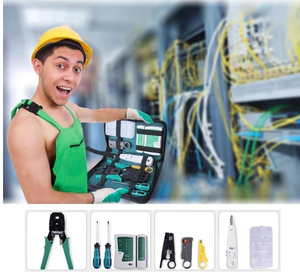 BNC Lan kablo test cihazı ve darbe aracı RJ45 sıkma ve telekom yumruk kiti için aşağı yumruk olmadan ağ aracı kiti Set - Product Image 2