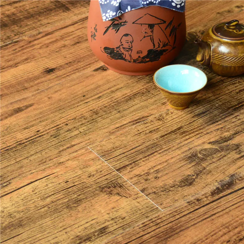 Prancha de vinil barata flutuante para piso em madeira de carvalho textura LVT clique