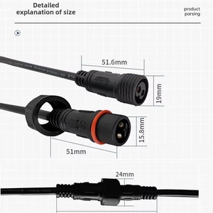Büyük boy LED açık IP67 su geçirmez şerit işık güç uzatma kablosu erkek dişi konnektör 2 çekirdek 8 çekirdekli bakır <span class=keywords><strong>10A</strong></span> <span class=keywords><strong>Jack</strong></span>