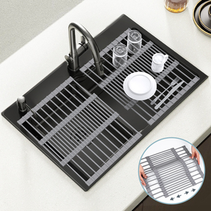 Expandable Roll up <strong>Dish</strong> Drying <strong>Rack</strong> for Kitchen Adjustable Foldable Silicone Wrapped Large Over the Sink Roll up <strong>Dish</strong> Drainer