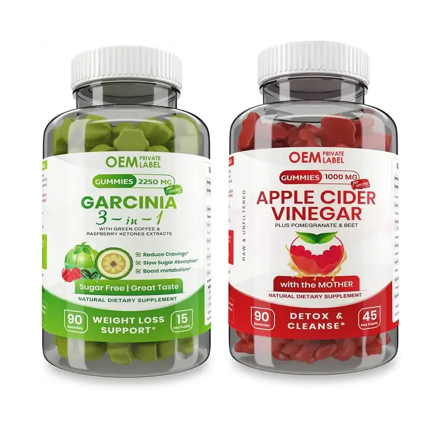 Garcinia Cambodia Apple Cider Vinegar Gummies Diet Slimming Product Loss Weight Fast Fat Burner