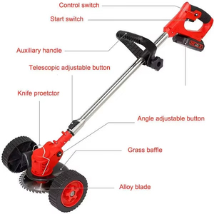 Lightweight 110V Lithium Battery Cordless <strong>Power</strong> Grass Trimmer Low Noise Handheld Brush <strong>Cutters</strong> for DIY Industrial Use 24V