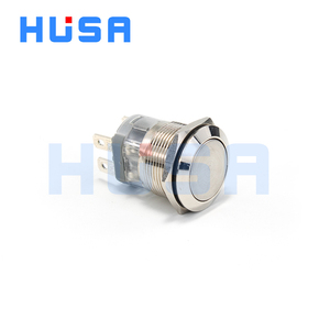 HUSA vendita calda interruttore in metallo illuminato da 22mm 1NO impermeabile chiusura a molla carica a pulsante funzione di controllo 10A - Product Image 5