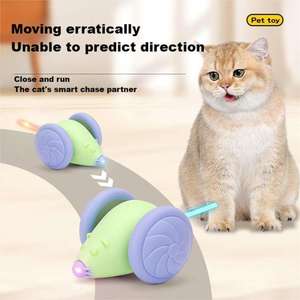 Kapalı kediler için interaktif kedi oyuncaklar akıllı otomatik elektrikli kedi fare çalışan oyuncak ile LED ışık ücretli Pet oyuncak - Product Image 5