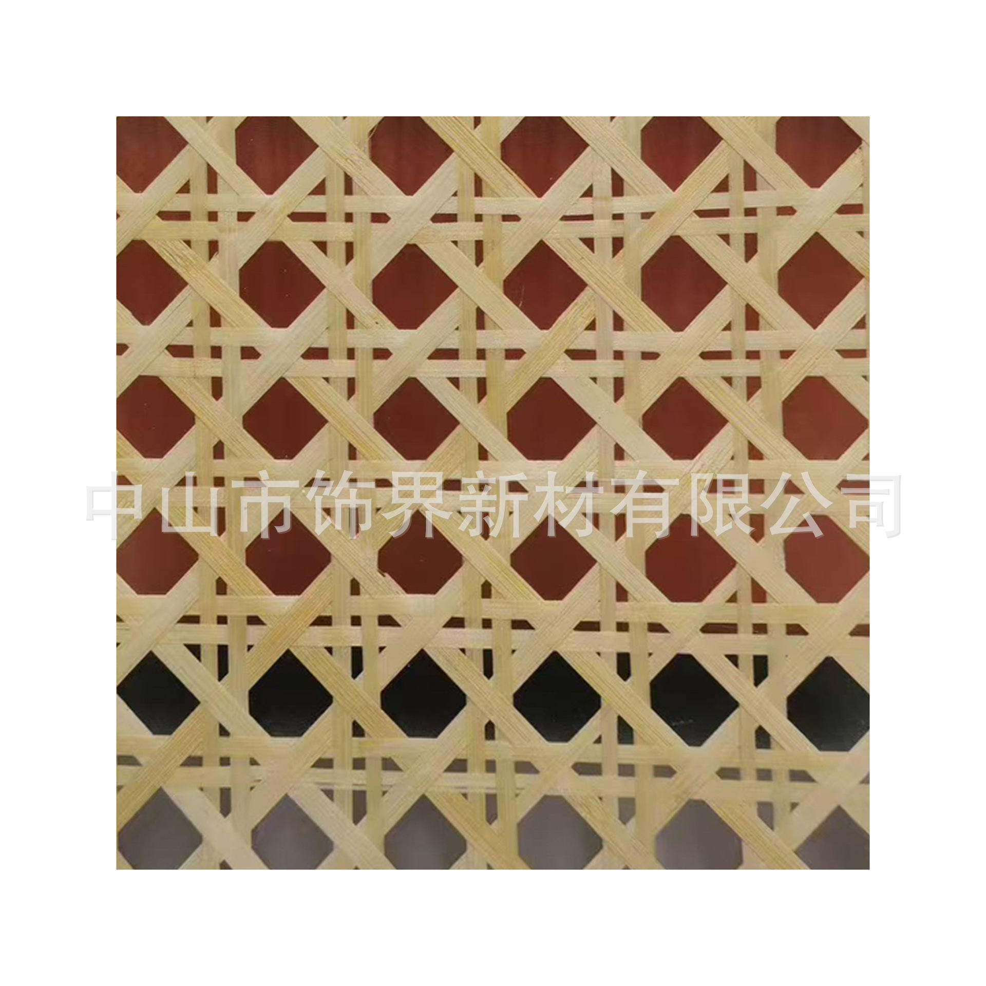 Tejido de bambú de rejilla cuadrada colorida (doble capa)