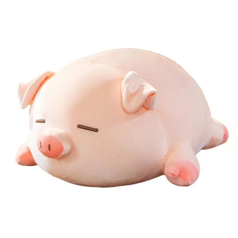 Oreiller de cochon poupée en peluche dessin animé mignon long lit de poupée de chiffon grand oreiller de poupée en peluche