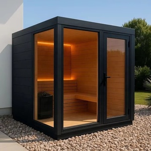 2-4 người hemlock gỗ phòng tắm hơi ngoài trời hạt tự nhiên sạch dòng phù hợp với Nordic trang trí sân vườn - Product Image 2