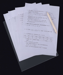 A 4字母尺寸的一个缺口聚氯乙烯聚酯聚丙烯书套使用高透明聚丙烯板作为证书许可证聚丙烯套 - Product Image 5
