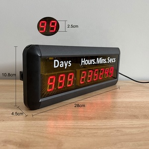 1'' <strong>9</strong> Digits <strong>Timer</strong> Remote Control <strong>Led</strong> Digital Countdown Timing Clock 9999 Days Countdown Event <strong>Timer</strong> - Product Image 2