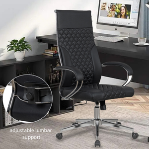 オフィスチェア,黒人間工学に基づいたPUレザー - Product Image 1