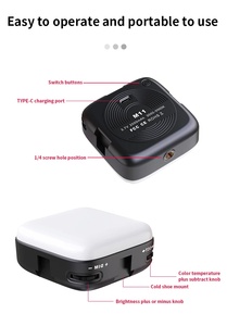 Yeni M11 şarj edilebilir Mini cep Led ışık kamera Led Vlog için hafif taşınabilir Mini boyutu ışık doldurun - Product Image 2