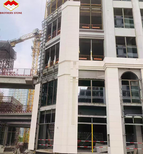 Modern avrupa tarzı kireçtaşı kaplama doğal krem beyaz doğal kireçtaşı Villa dış duvar kaplama için - Product Image 3