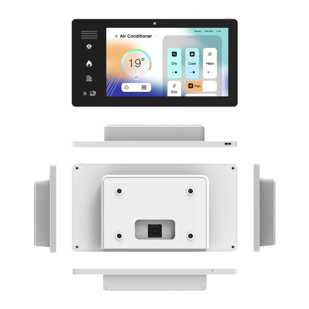 ODM wall mount 7 inch touch screen tablet android hotel guest room 4G LTE Wi-fi in room tablet Zigbee 3.0 NFC RFID poe tablet pc