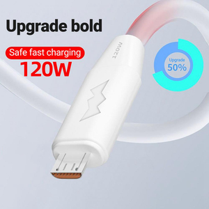 6A 120W mikro USB kablo Extra Thick hızlı şarj kablosu cep telefonu için Xiaomi Samsung Android için mikro usb veri kablosu kordon - Product Image 2