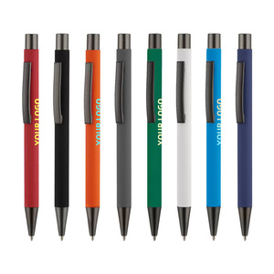 Custom Logo Office Use Metal Ballpoint Pens <strong>Cheap</strong> Rubber Coated Promotional Business and Gift Pens 1.0mm <strong>Writing</strong> Width - Product Image 3