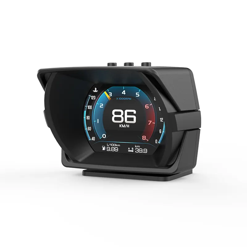 OBD2 + GPS + HUD Speedometer ดิจิตอลจอแสดงผลพร้อมเลนส์ Obd2 Gauge ดิจิตอล HUD