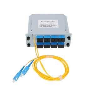 Excelente divisor de PLC de fibra óptica tipo casete 1*17 1:17 Entrada SC/UPC y PLC de salida 70%:30% desigual con coleta de 1,5 m - Product Image 1