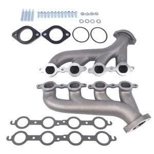 LS เปลี่ยนเหล็กหล่อท่อไอเสียหัวแฮดเดอร์ 9988-R-BLEM ใช้งานร่วมกับ Chevy LS1 LS2 LS3 4.8L 5.3L 6.0L - Product Image 1