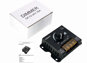 DC12V-24V PWM диммер 30A монохромная ручка контроллер переключатель Железный корпус ручка монохромный Диммер для светодиодной световой полосы - Product Image 5