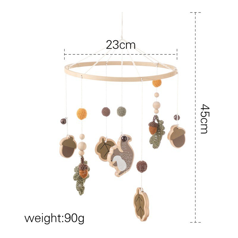 Crochet pine nut bed bells