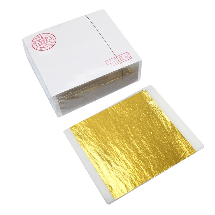 Espeleología pintura hogar diseño hoja papel 14*14cm Taiwán hoja de oro muebles artesanía Templo Dorado decoración hoja de oro