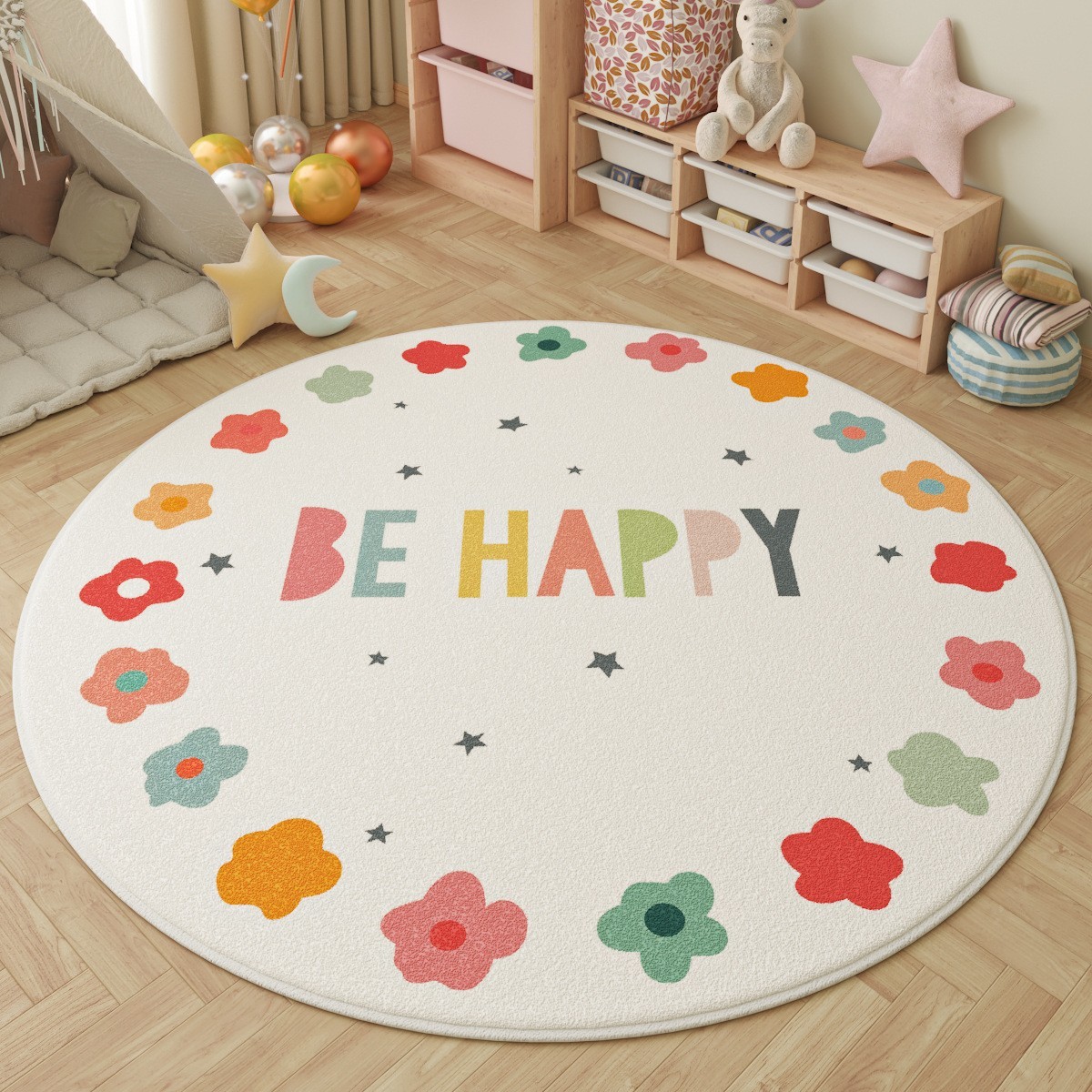 Beige Floral circle