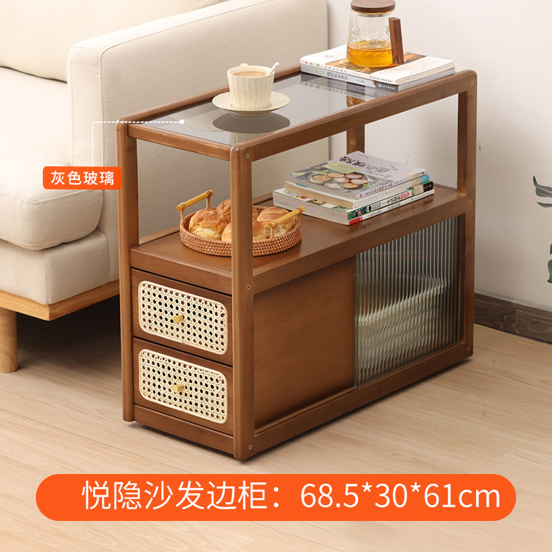 Buffet Yueyin (couleur noyer (verre gris))