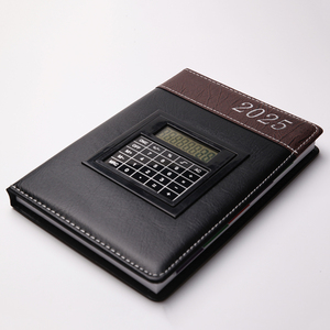 Notebook mit Taschen rechner Notebook Werbe geschäft A6 A5 Größe Hardcover PU Leder Journal Notebook - Product Image 2
