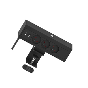Toma de corriente multifuncional para escritorio, toma de mesa montada en el lateral con puerto USB, cargador inalámbrico