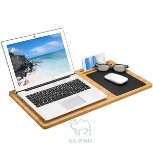 Bamboo <strong>Lap</strong> Desk Board Multi Task Laptop Tablet Cellphone Stand Holder with Built-in Mouse Pad <strong>Lap</strong> <strong>Table</strong> with Ventilation Holes - Product Image 4