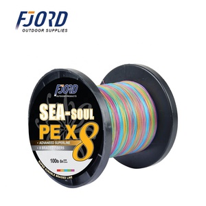 FJORD ในสต็อกหรือปรับแต่ง500M หลายสี8 Strand 100% PE Polyethylene สายถัก Braided ที่แข็งแกร่งแรงดึง - Product Image 2
